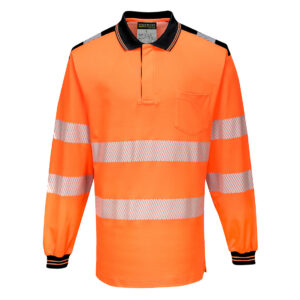PW3 Hi-Vis Cotton Comfort Polo Shirt, langarm