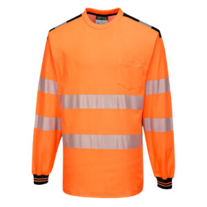 PW3 Hi-Vis Cotton Comfort T-Shirt, langarm